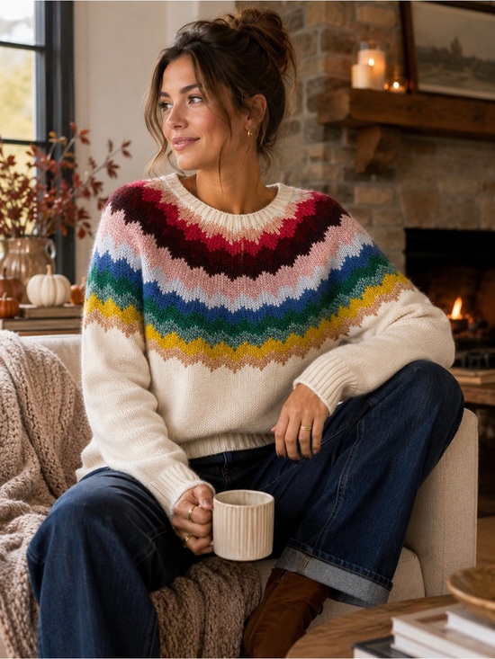 American Eagle Outfitters Sweaters - American Eagle Amazingly Soft Fair Isle Nordic Sweater Small